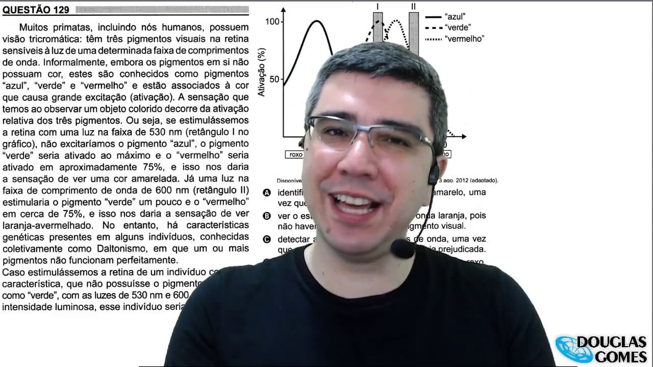 Thumbnail: ENEM 2018 Azul Natureza Questão 129