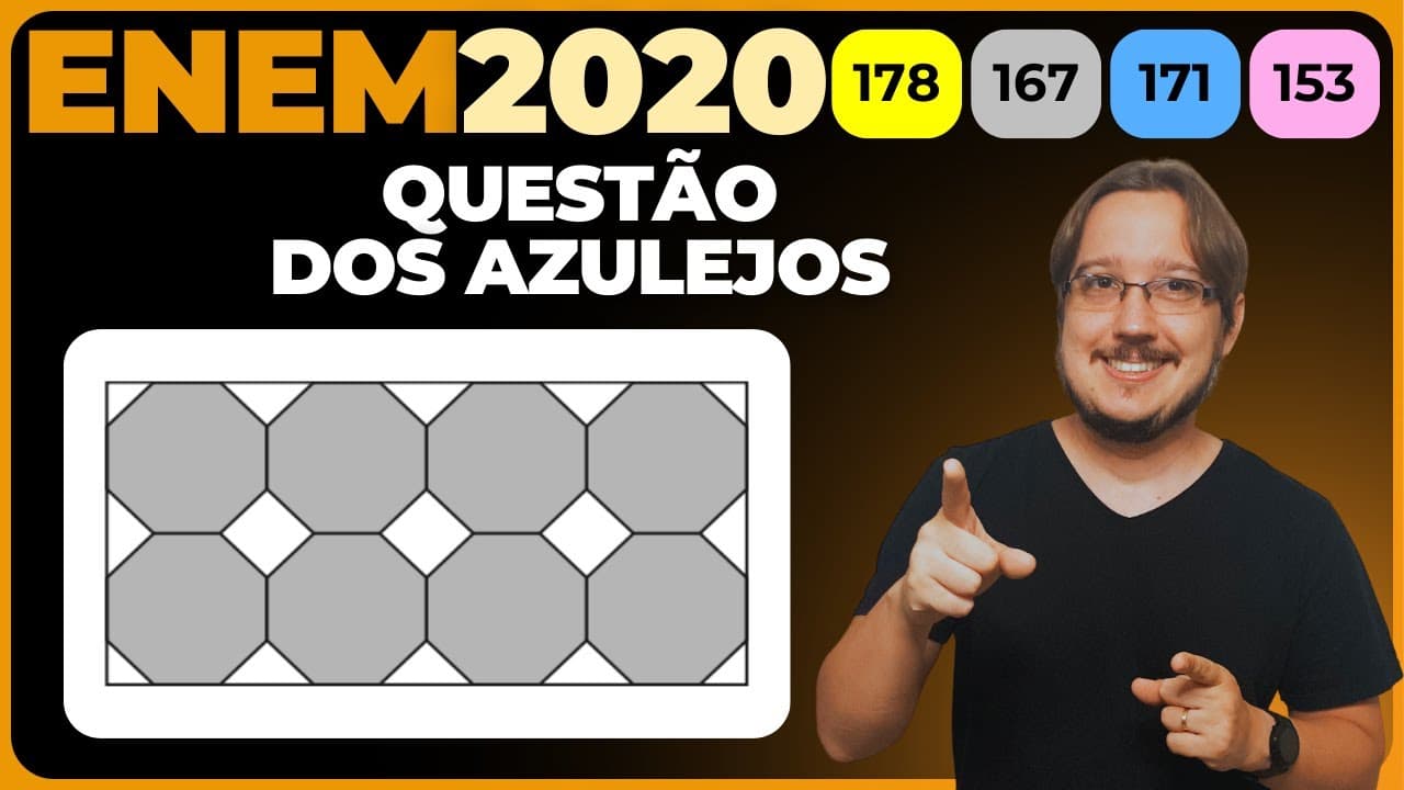 Thumbnail: ENEM 2020 || Geometria Plana || Azulejo designa peça de cerâmica vitrificada e/ou esmaltada usada,