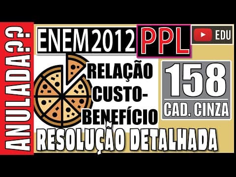Thumbnail da aula: [ENEM 2012 PPL] 158 📓 Uma pizzaria oferece, no cardápio, duas opções de tamanhos e preços