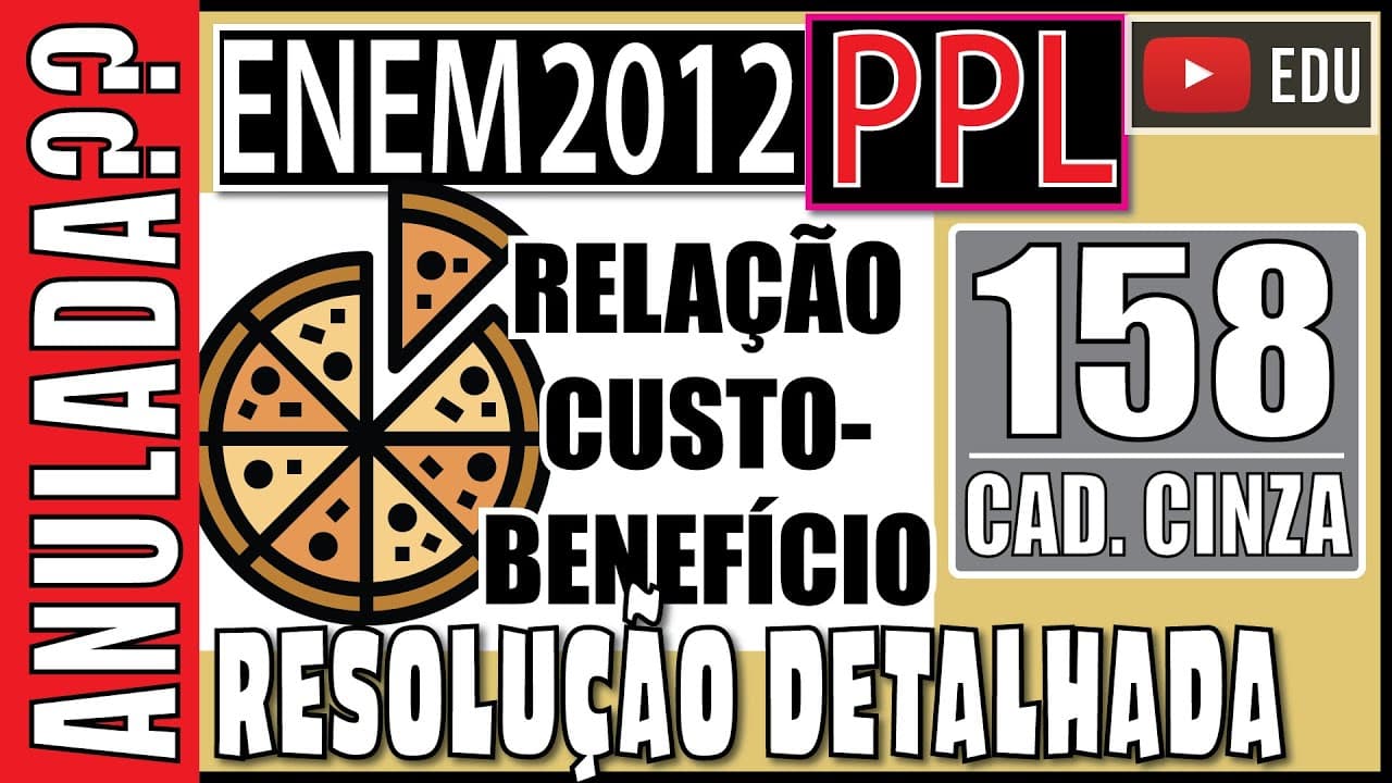 Thumbnail: [ENEM 2012 PPL] 158 📓 Uma pizzaria oferece, no cardápio, duas opções de tamanhos e preços