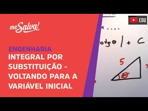 Thumbnail da aula: Me Salva! Integral por Substituição Trigonométrica - Aula 4 - Voltando para a variavél inicial