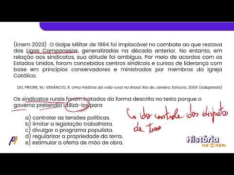 Thumbnail da aula: ENEM 2023 - POPULISMO NO BRASIL - DITADURA CIVIL MILITAR | O Golpe Militar de 1964 foi...