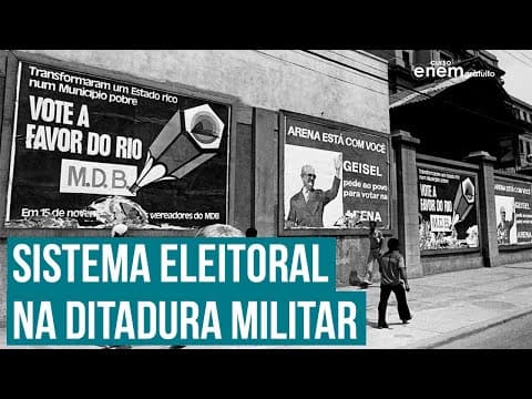 Thumbnail da aula: ELEIÇÕES NA DITADURA: atos institucionais e bipartidarismo | SISTEMAS ELEITORAIS DO BRASIL