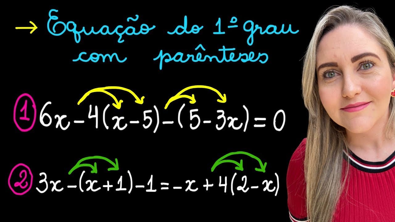Thumbnail: EQUAÇÃO DO 1º GRAU COM PARÊNTESES!! PROPRIEDADE DISTRIBUTIVA! EXPLICAÇÃO PARA APRENDER MATEMÁTICA!!