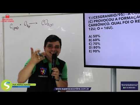 Thumbnail da aula: QUÍMICA - 3ºANO ENS. MÉDIO (ESTEQUIOMETRIA)- 25/05/2020