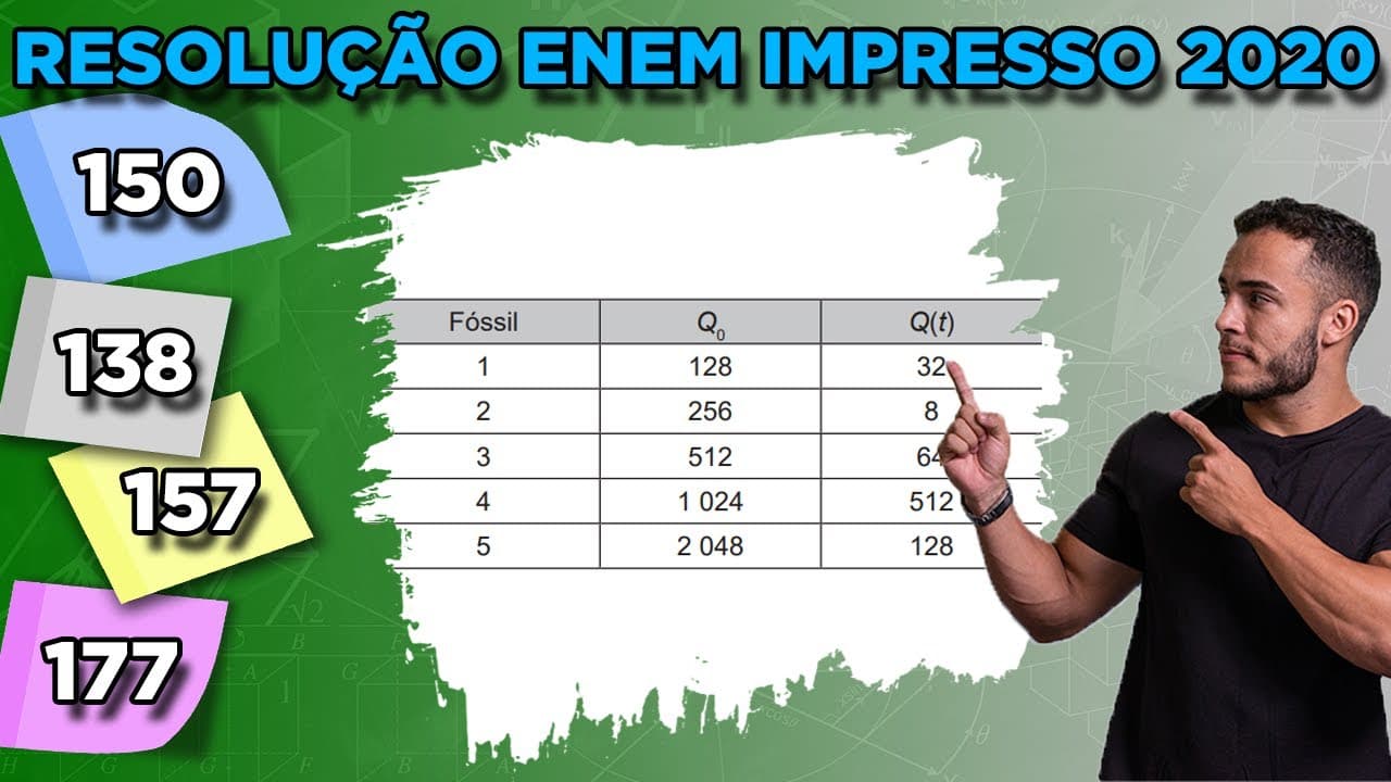 Thumbnail: 🔵 Questão 150  - Caderno Azul | Função Exponencial | MATEMÁTICA ENEM 2020
