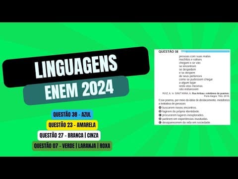 Thumbnail da aula: Resolução questão 38 (PROVA AZUL) | Linguagens ENEM 2024