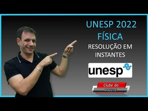 Thumbnail da aula: RESOLUÇÃO DA UNESP 2022 - FÍSICA - EM INSTANTES....