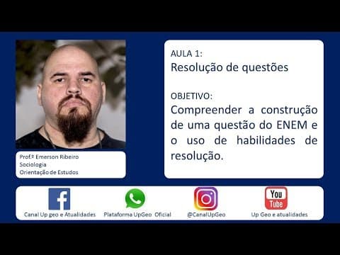 Thumbnail da aula: Questões comentadas: SOCIOLOGIA 1 - ENEM 2016