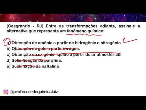 Thumbnail da aula: (UFMG) Reações químicas são fenômenos em que, necessariamente, ocorrem mudanças: