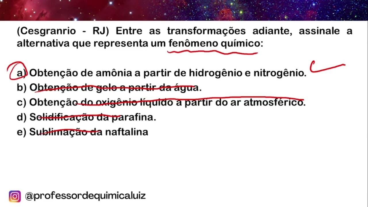 Thumbnail: (UFMG) Reações químicas são fenômenos em que, necessariamente, ocorrem mudanças: