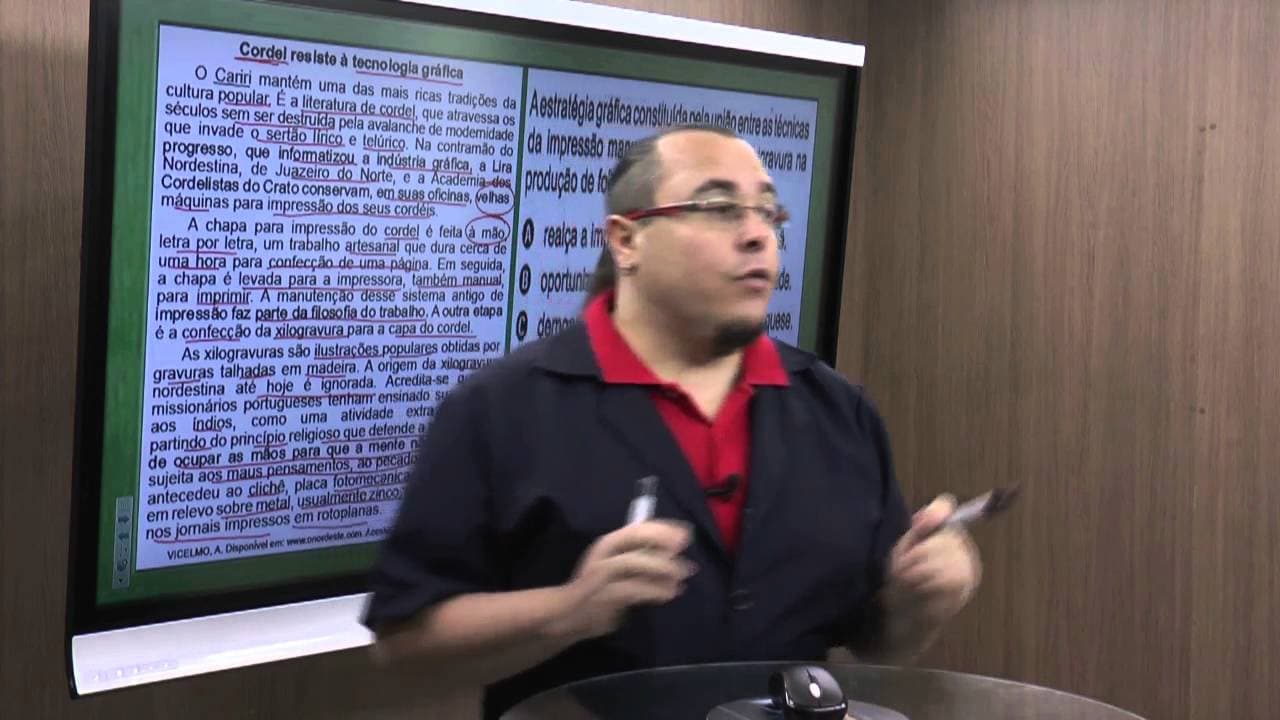Thumbnail: Resolução de Exercício ENEM 2014 - Português - Literatura de Cordel