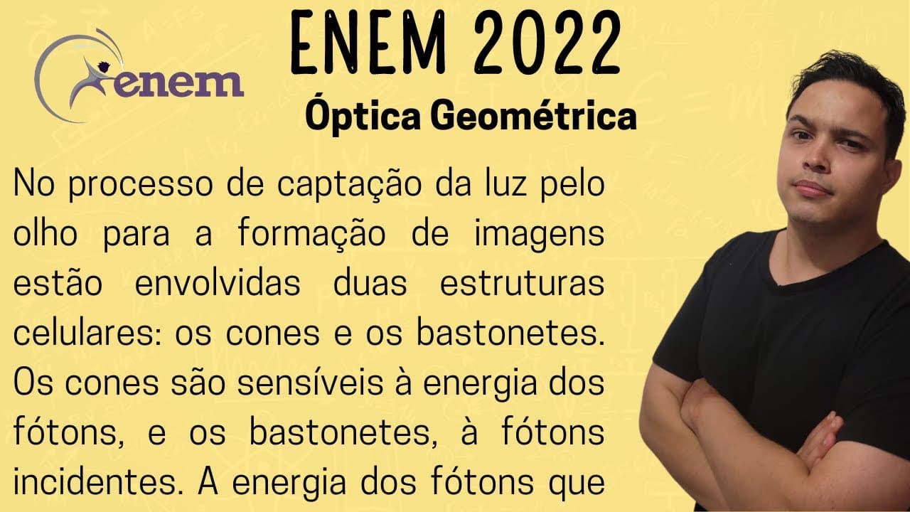 Thumbnail: ENEM 2022 - No processo de captação da luz pelo olho para a formação de imagens estão envolvidas