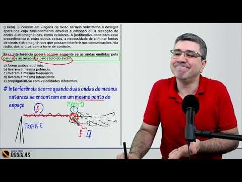 Thumbnail da aula: ENEM 2023 É comum em viagens de avião sermos solicitados a desligar aparelhos cujo funcionamento