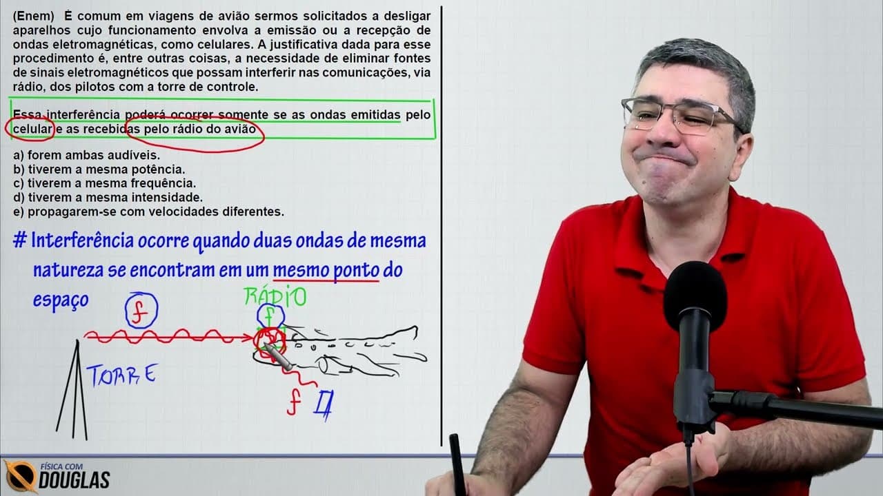 Thumbnail: ENEM 2023 É comum em viagens de avião sermos solicitados a desligar aparelhos cujo funcionamento