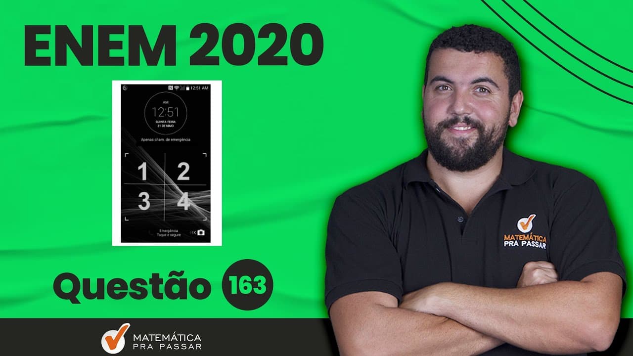 Thumbnail: 🔴. Questão 163 | Digital | Matemática ENEM 2020 : Um modelo de telefone celular oferece a opção.