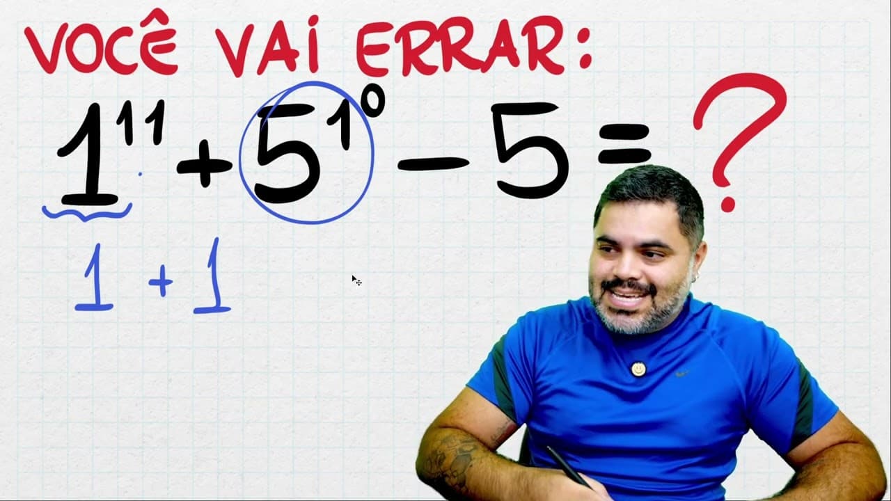 Thumbnail: 🤯 VOCÊ VAI ERRAR essa Expressão Numérica aqui... ERROU?
