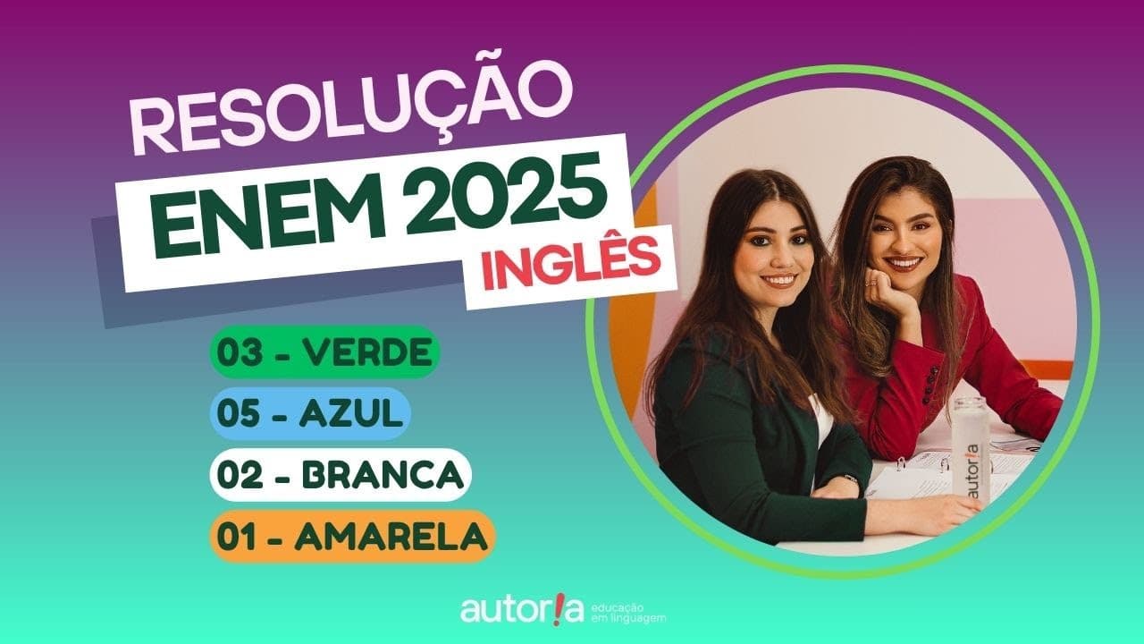 Thumbnail: Resolução Enem 2025 - Autoria Linguagem - Questão 03 | Linguagens, prova verde