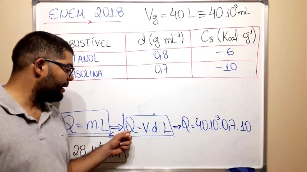Thumbnail: Enem 2018 - Física: Consumo de Combustível