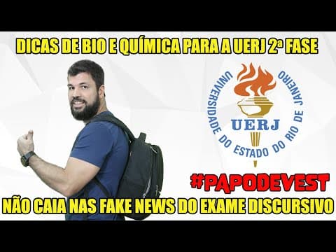 Thumbnail da aula: Dicas para o vestibular da UERJ 2024. O que estudar de biologia e química para o Exame Discursivo
