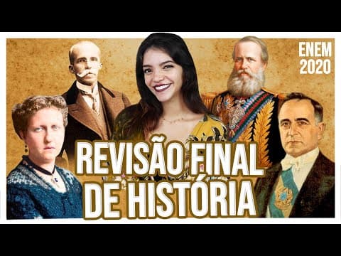 Thumbnail da aula: 😱🔥 REVISÃO FINAL DE HISTÓRIA PARA O ENEM 2020! (Débora Aladim)