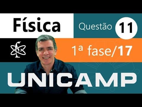 Thumbnail da aula: 1a fase Unicamp 2017 - Considere que, de forma simplificada - Professor Pinguim