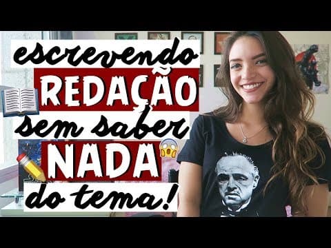 Thumbnail da aula: COMO ESCREVER REDAÇÃO SEM SABER NADA SOBRE O TEMA - Débora Aladim