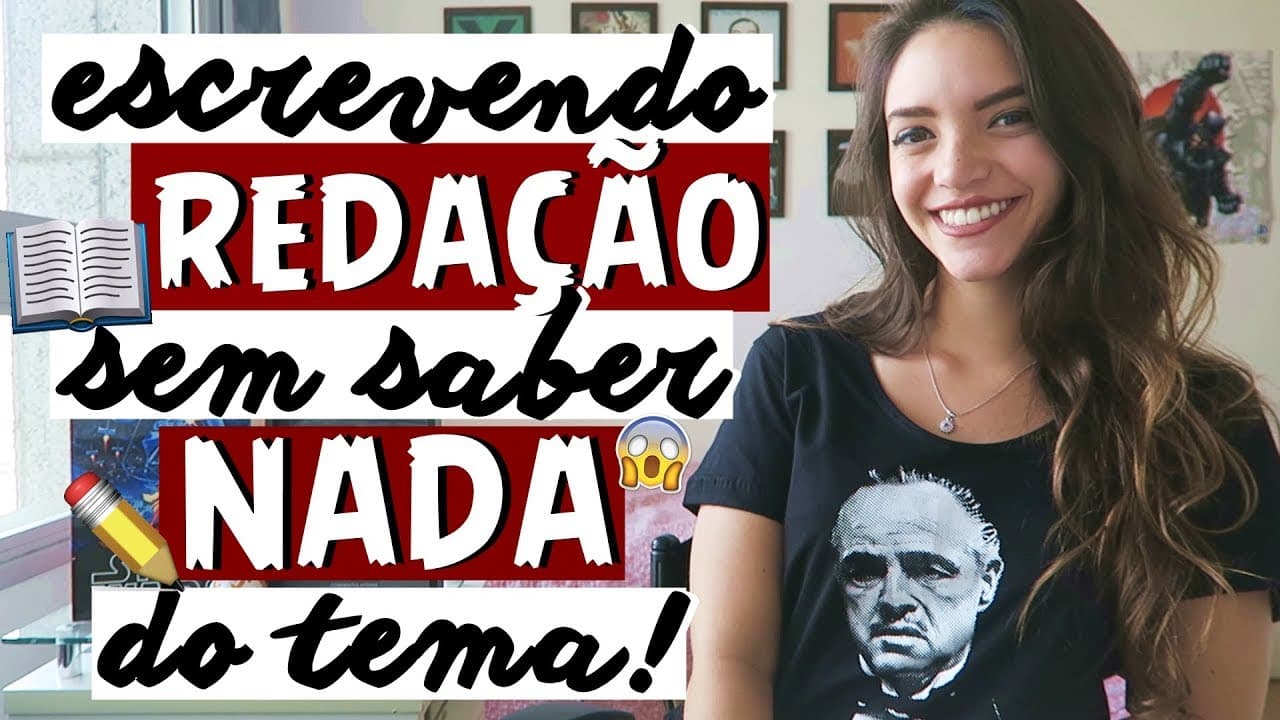 Thumbnail: COMO ESCREVER REDAÇÃO SEM SABER NADA SOBRE O TEMA - Débora Aladim