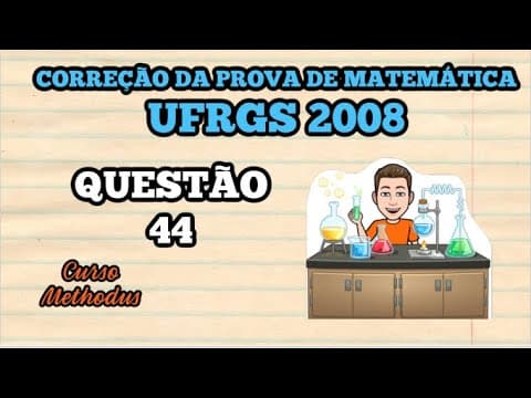 Thumbnail da aula: 44 de 2008 da prova de química da UFRGS - Por ser uma fonte renovável de energia