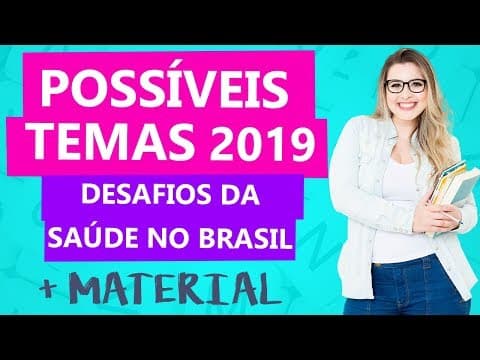 Thumbnail da aula: DILEMAS E DESAFIOS DA SAÚDE: POSSÍVEIS TEMAS DE REDAÇÃO 2019 - Profa. Pamba feat. Prof. Daniel Brito
