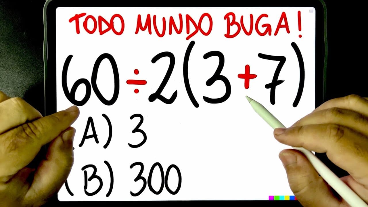 Thumbnail: 🔥 VOCÊ AINDA ERRA ESSA EXPRESSÃO NUMÉRICA? 😱 Muita gente BUGA nesse CÁLCULO ARITMÉTICO!