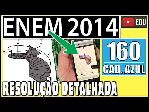Thumbnail da aula: [ENEM 2014] 160 📘 PROJEÇÃO ORTOGONAL O acesso entre os dois andares de uma casa é feito através de