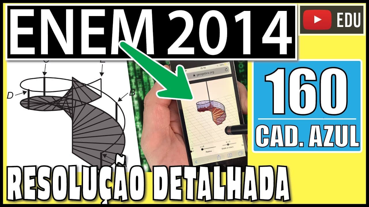 Thumbnail: [ENEM 2014] 160 📘 PROJEÇÃO ORTOGONAL O acesso entre os dois andares de uma casa é feito através de