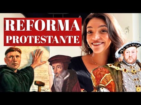 Thumbnail da aula: RESUMO: REFORMA PROTESTANTE (Luteranismo, Calvinismo, Anglicanismo e Contrarreforma) Débora Aladim