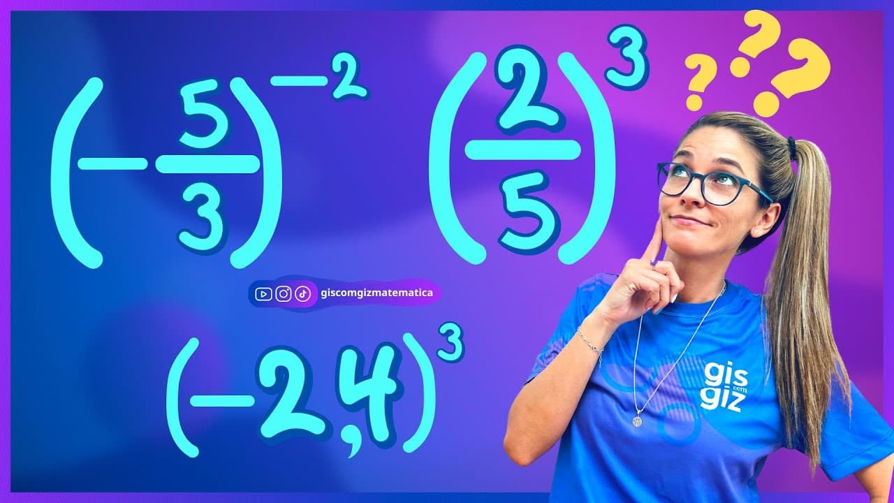 Thumbnail: FRAÇÃO | POTENCIAÇÃO COM FRAÇÃO e DECIMAL | | NÚMEROS RACIONAIS |