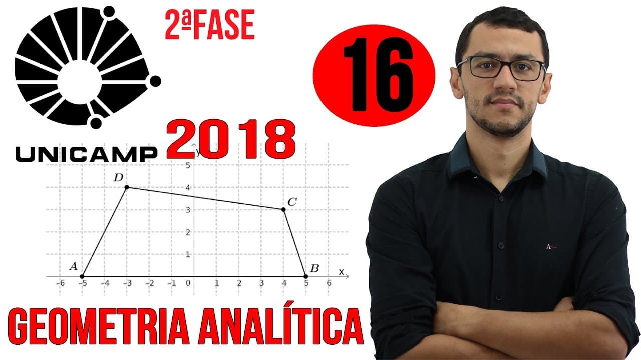 Thumbnail: UNICAMP 2018 | Questão 16 | Segunda Fase Matemática | Geometria Analítica