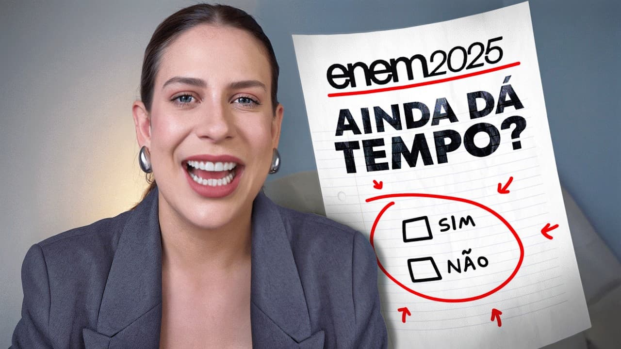 Thumbnail: VOCÊ TEM 6 MESES PARA SE PREPARAR PARA O ENEM 2025 | CRONOGRAMA MÊS A MÊS