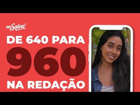 Thumbnail da aula: HISTÓRIAS DE APROVAÇÃO: Como tirei 960 na redação estudando com o Me Salva!? | Yanara