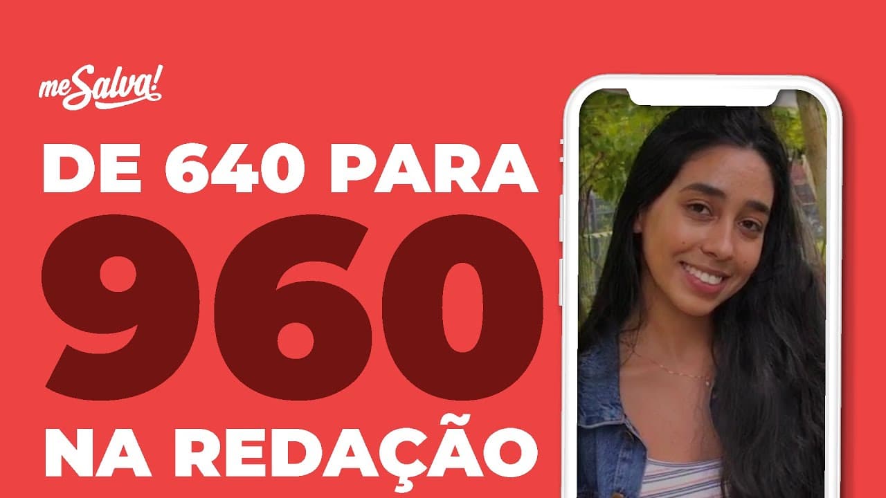 Thumbnail: HISTÓRIAS DE APROVAÇÃO: Como tirei 960 na redação estudando com o Me Salva!? | Yanara