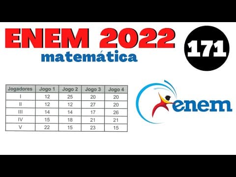 Thumbnail da aula: ENEM 2022 | Caderno Azul | Questão 171 | Nos cinco jogos finais da última temporada