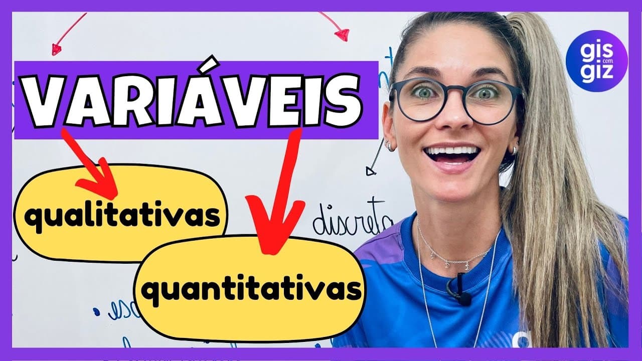 Thumbnail: VARIÁVEIS QUALITATIVAS QUANTITATIVAS  | ESTATÍSTICA |