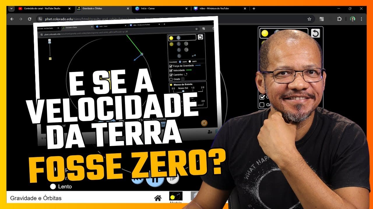 Thumbnail: O que aconteceria se a velocidade da TERRA fosse zero?