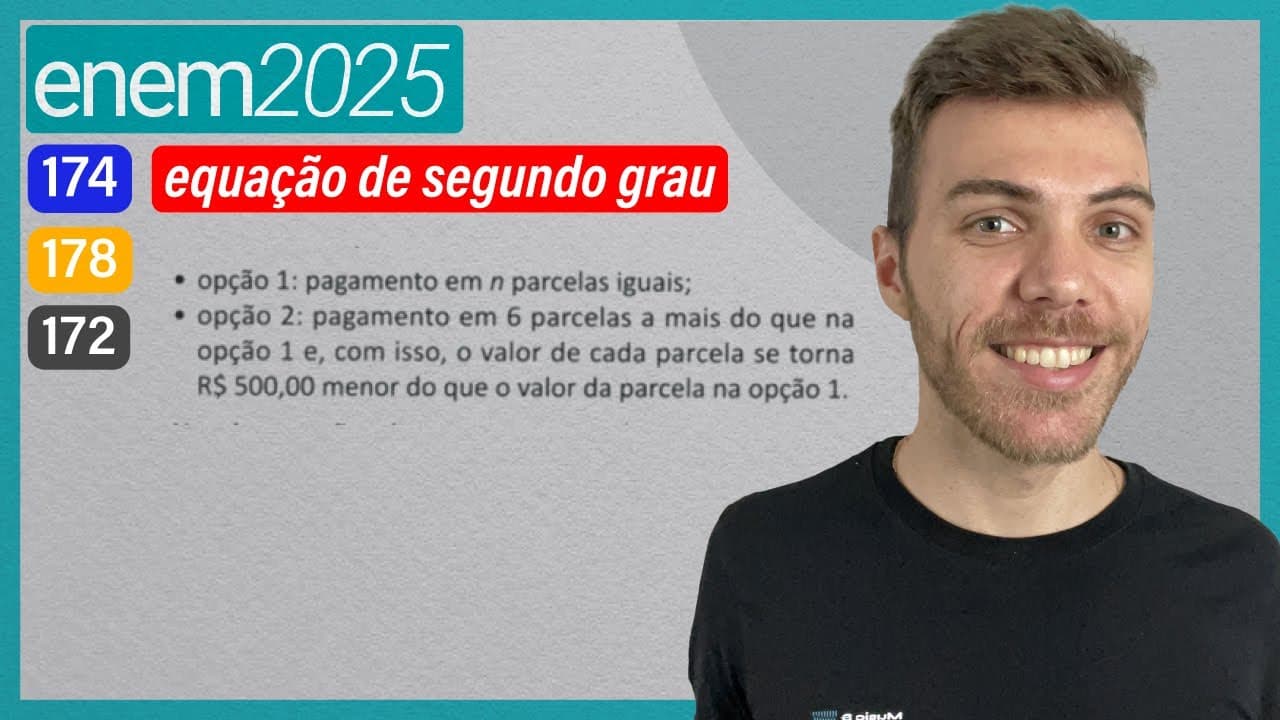 Thumbnail: ENEM 2025 - Um carro que custa 60 mil reais é comercializado por uma revendedora que oferece duas