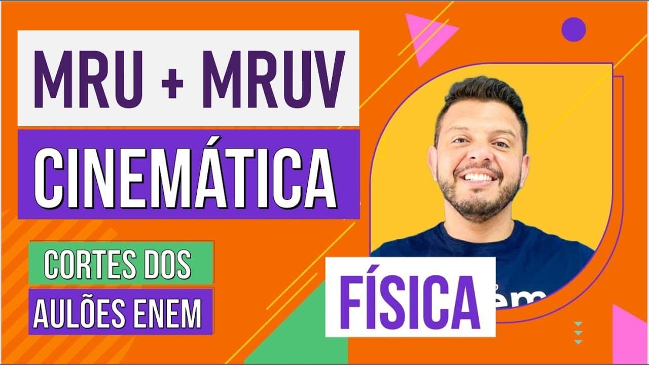 Thumbnail: MRU + MRUV. DICAS DE CINEMÁTICA. Cortes dos Aulões de Física Enem | Antônio Martins, o Tonho