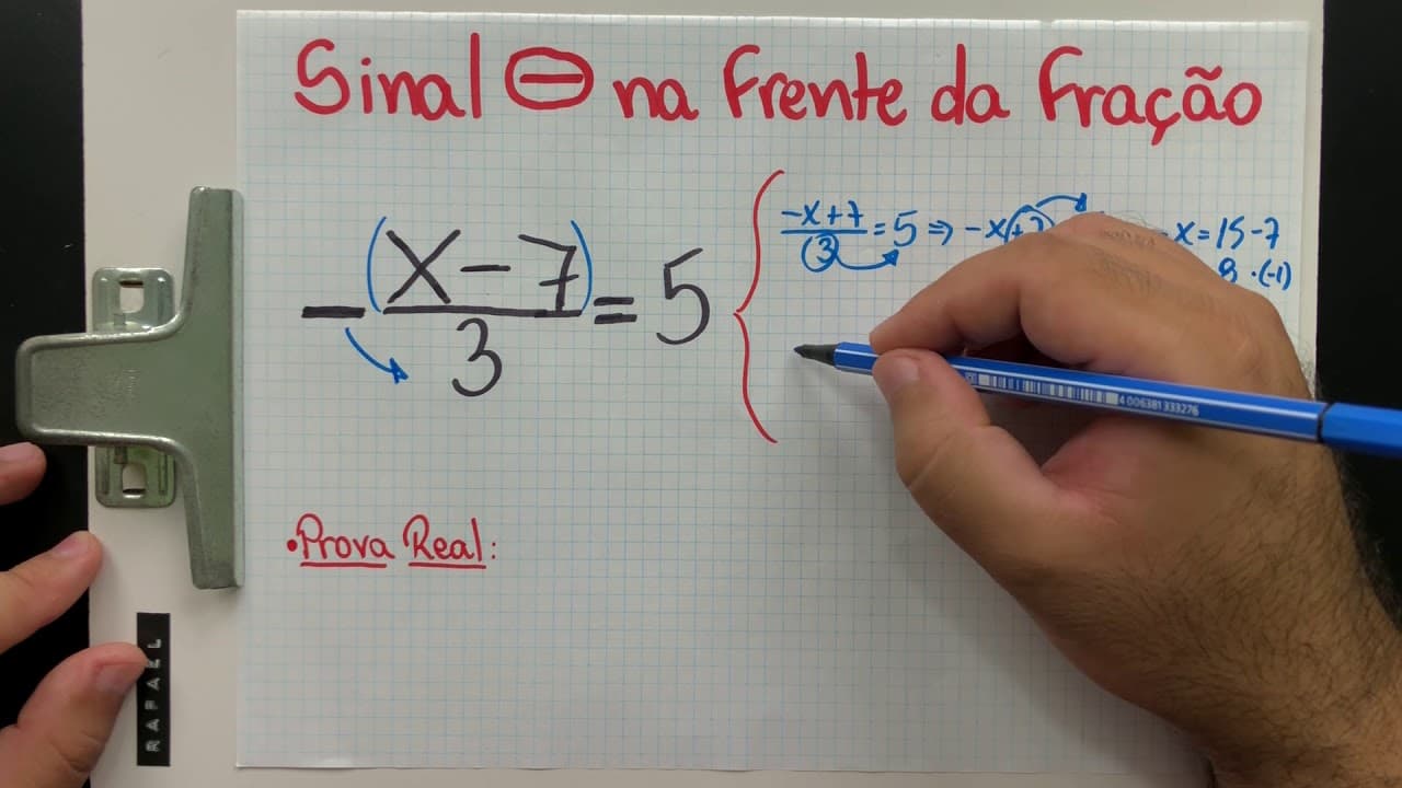 Thumbnail: 💡 DICA 14 - Sinal de MENOS em Frente da FRAÇÃO 🤯
