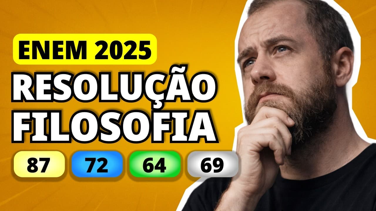 Thumbnail: ENEM 2025 FILOSOFIA – Questão 87 | Em conjunto: todo e não todo, unido e separado, em consonância e