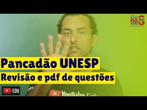 Thumbnail da aula: REVISÃO UNESP | GEOGRAFIA | ÚLTIMA CHANCE |