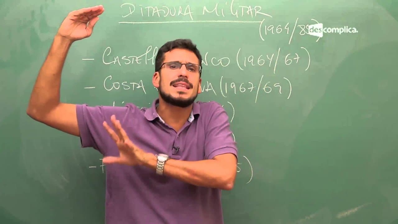 Thumbnail: Ditadura Militar: Do Golpe à Abertura - Aula ao Vivo: História | Descomplica