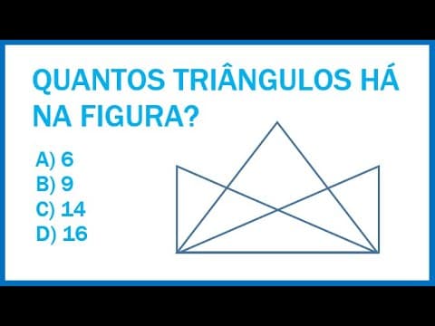 Thumbnail da aula: 🔥 QUANTOS TRIÂNGULOS TEM NA FIGURA??? Menos de 13% conseguem acertar!!!