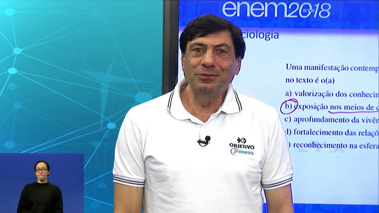 Thumbnail: Objetivo Oficial - Resolução Comentada - Filosofia e Sociologia - ENEM 2018 - 1º Dia